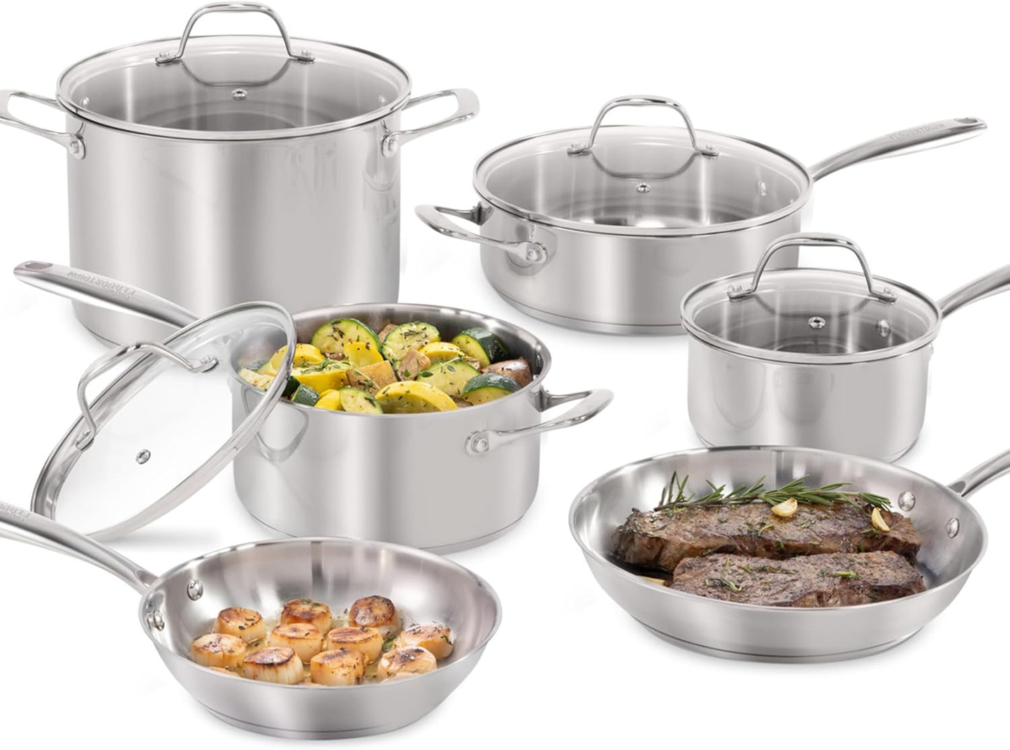 Guy Fieri's Flavortown 10-Piece Stainless Steel Cookware Set
