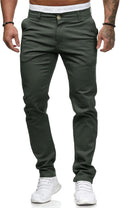 ALLABREVE Men's Chinos Slim Fit Skinny Stretch Dress Pants