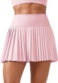 CRZ YOGA High Waisted Pleated Tennis Skort - Flattering, Functional