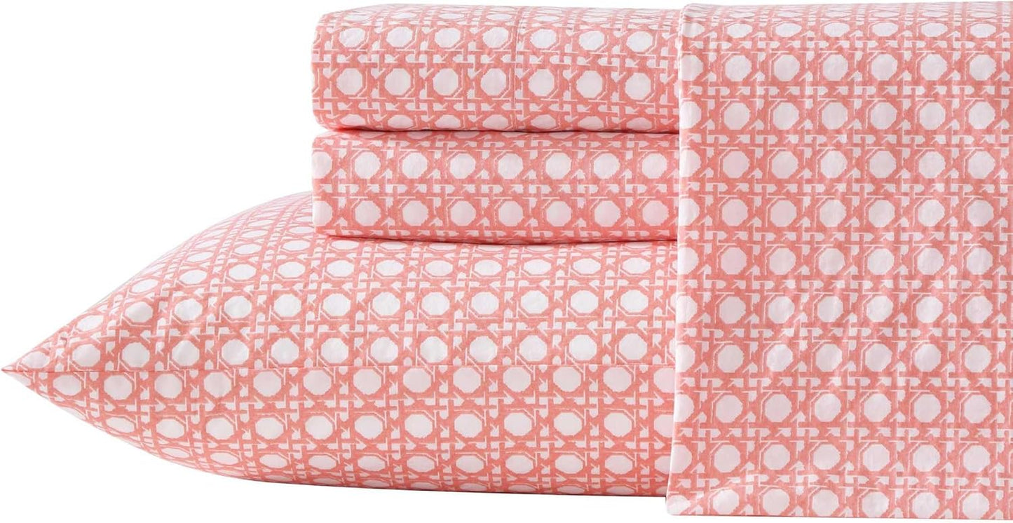 Tommy Bahama Queen Bed Sheets - Crisp Cotton Percale Bedding