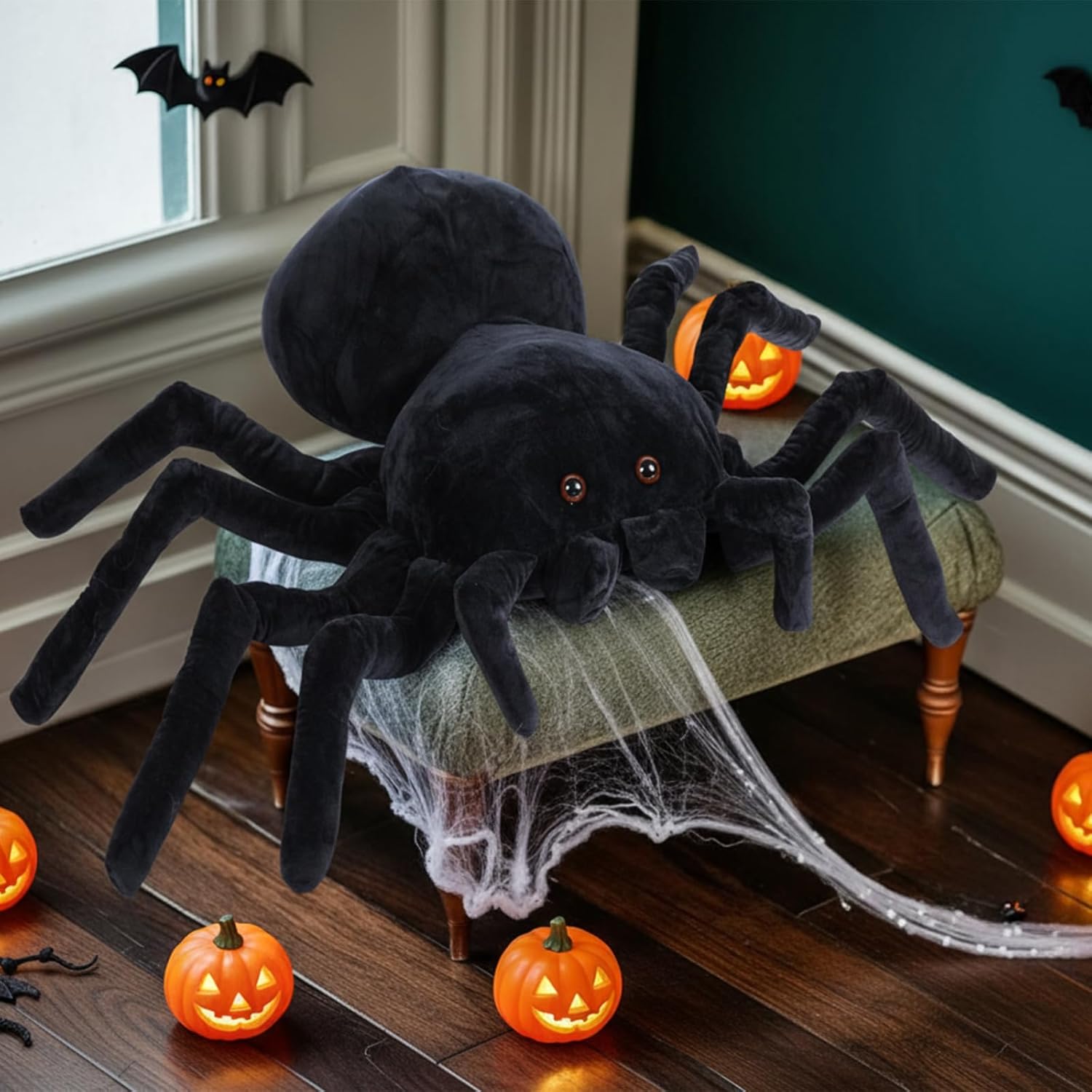 Giant Stuffed Spider Plush Toy for Halloween Decor and Gifts