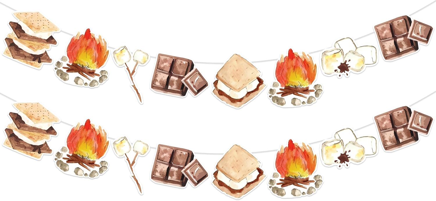 Camping Party 2Pcs Smores Banners