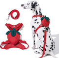 Strawberry Dog Harness and Leash Set - No Pull Vest Harness M