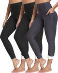 Fleece Lined Leggings with Pockets for Women - Warm High