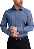 Mens Wrinkle Free Long Sleeve Dress Shirt for Men - Regular Fit