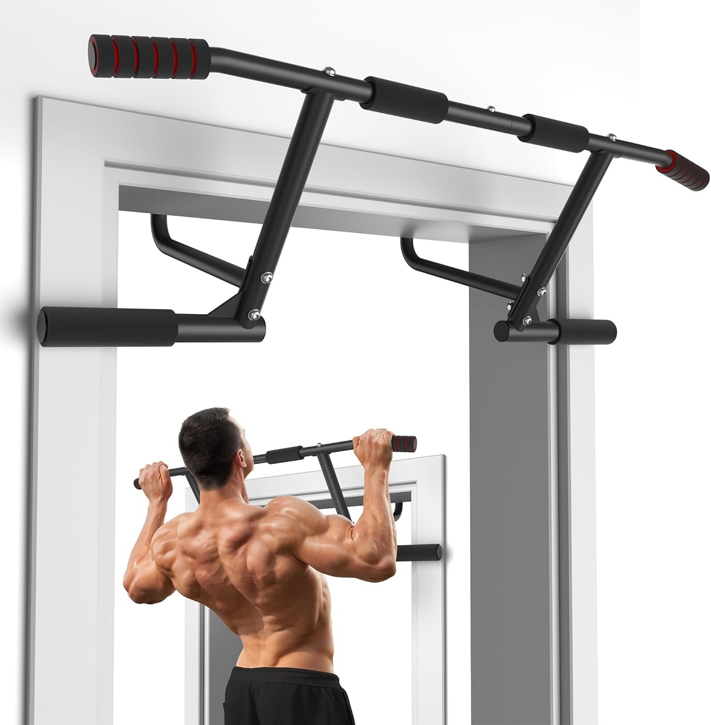 ONETWOFIT Pull Up Bar for Doorway - Heavy Duty Fitness Bar