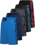 Mens 9ft Dry-Fit Shorts 5 Pack - Lightweight Athletic Everyday Wear