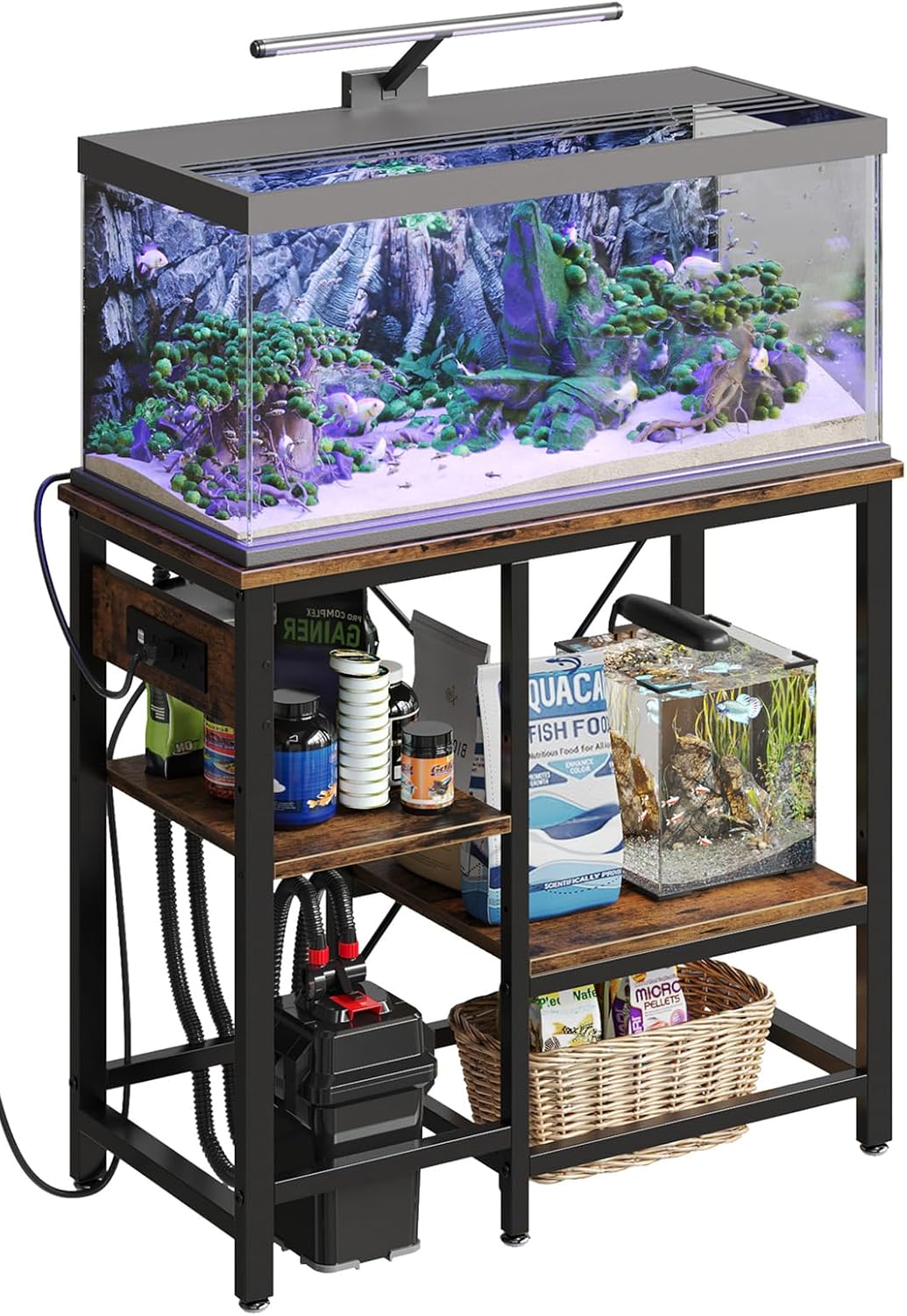 Bestier 20-29-37 Gallon Fish Tank Stand with Power Outlet