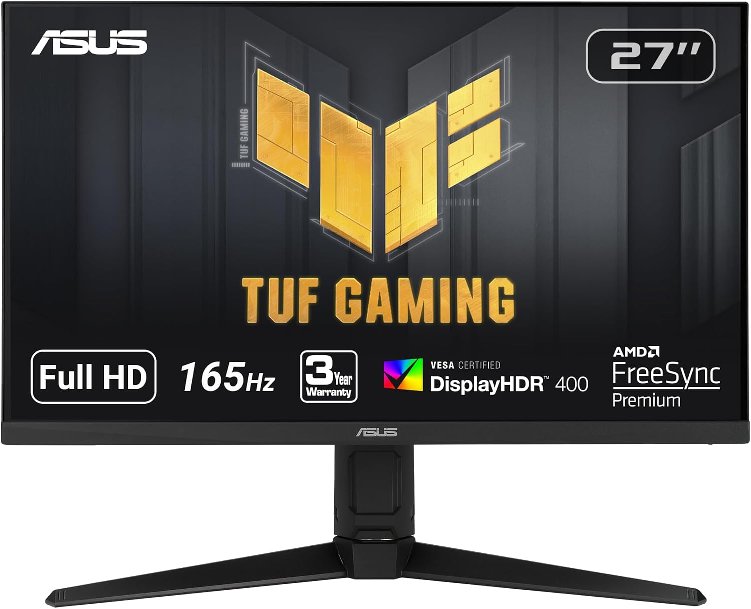 ASUS 27 Full HD Gaming Monitor, 165Hz Refresh Rate, 1ms Response Time