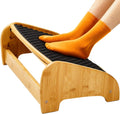 Bamboo Under Desk Footrest - Ergonomic Adjustable Foot Rest for Better
