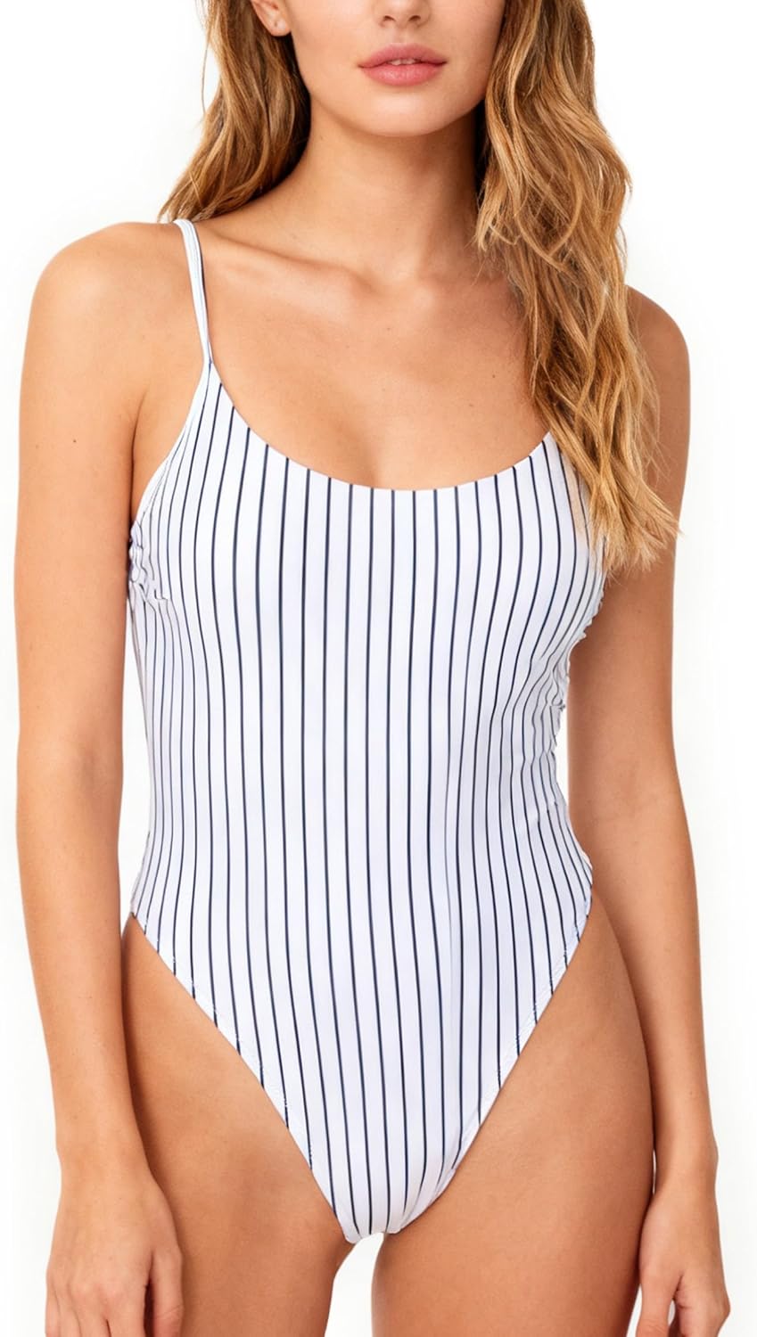 Women's Sexy One Piece Bathing Suit with High Cut Leg Design