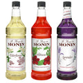 Monin Floral Variety Pack - Lavender, Elderflower & Hibiscus Syrups