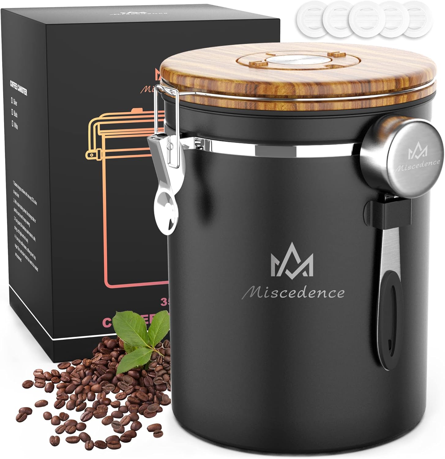 35OZ Coffee Canister with Date Tracker for Fresh Coffee Storage