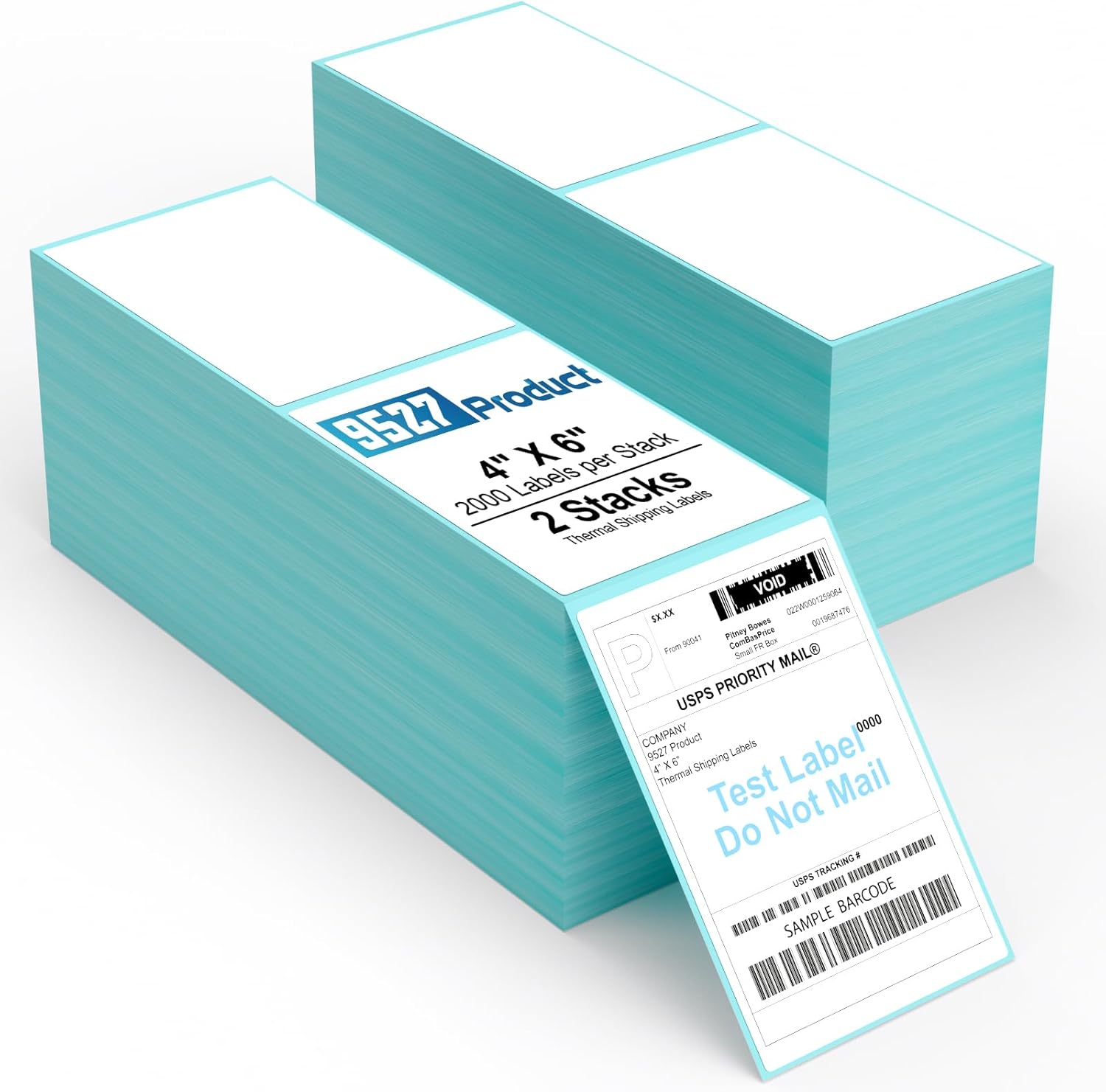 Direct Thermal Labels 4 x 6 with Blue Background for Shipping