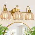 Bathroom Light Fixtures 3-Light 20 in Brushed Gold Vanity Lights