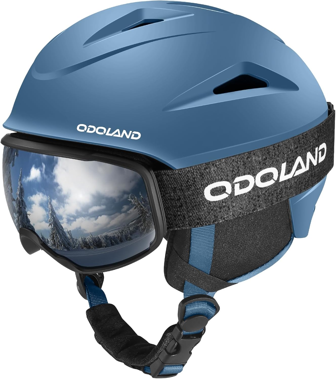Odoland Snowboard Helmet and Goggles Set for All Snow Sports