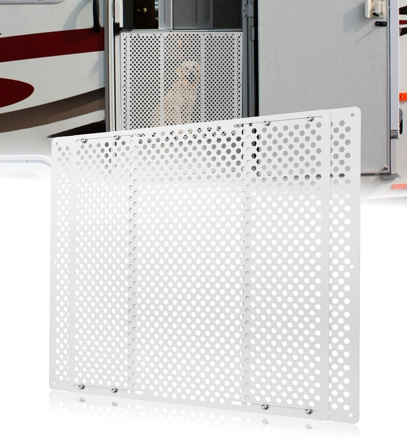 Aluminum Alloy RV Entry Screen Door Grille for Pet Protection