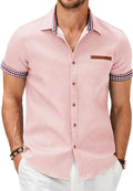 COOFANDY Men's Casual Cotton Short Sleeve Button Down Shirt