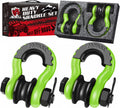 3/4ft D Ring Shackle Snatch Block 22,000lb - 2 Pack Green
