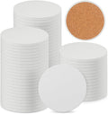 60 Pieces 4 Inch Round Blank Ceramic Coasters for DIY Crafts