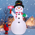 GOOSH 10.3 ft Christmas Inflatable Snowman - Bright LED Yard Decor