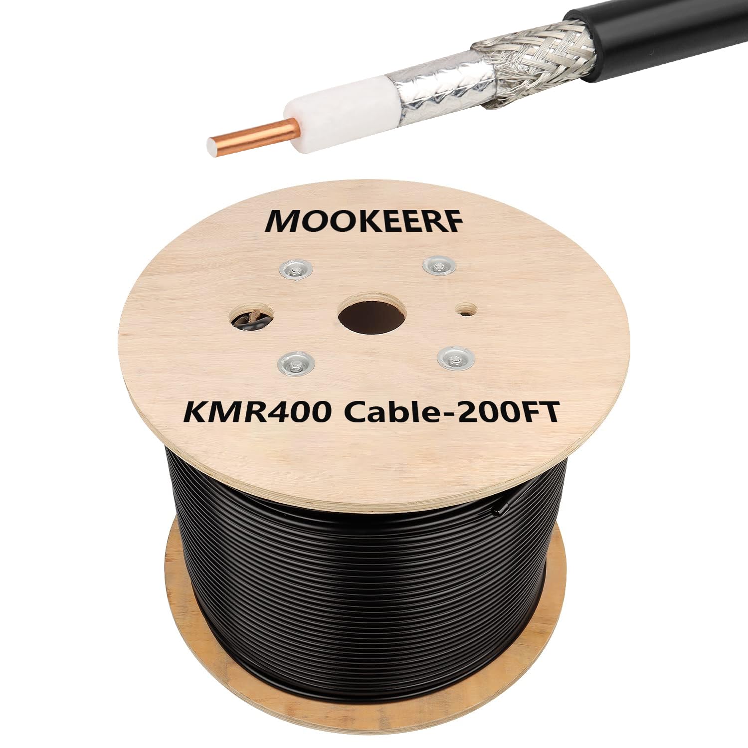 KMR400 Coaxial Cable 200ft for Low Loss Signal Transfer