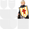 Blank Paper Shields for Kids 108 Pcs - Bulk Craft Shields