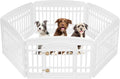 24 in 6-Panel Dog Playpen with Door - Secure Puppy Play Yard
