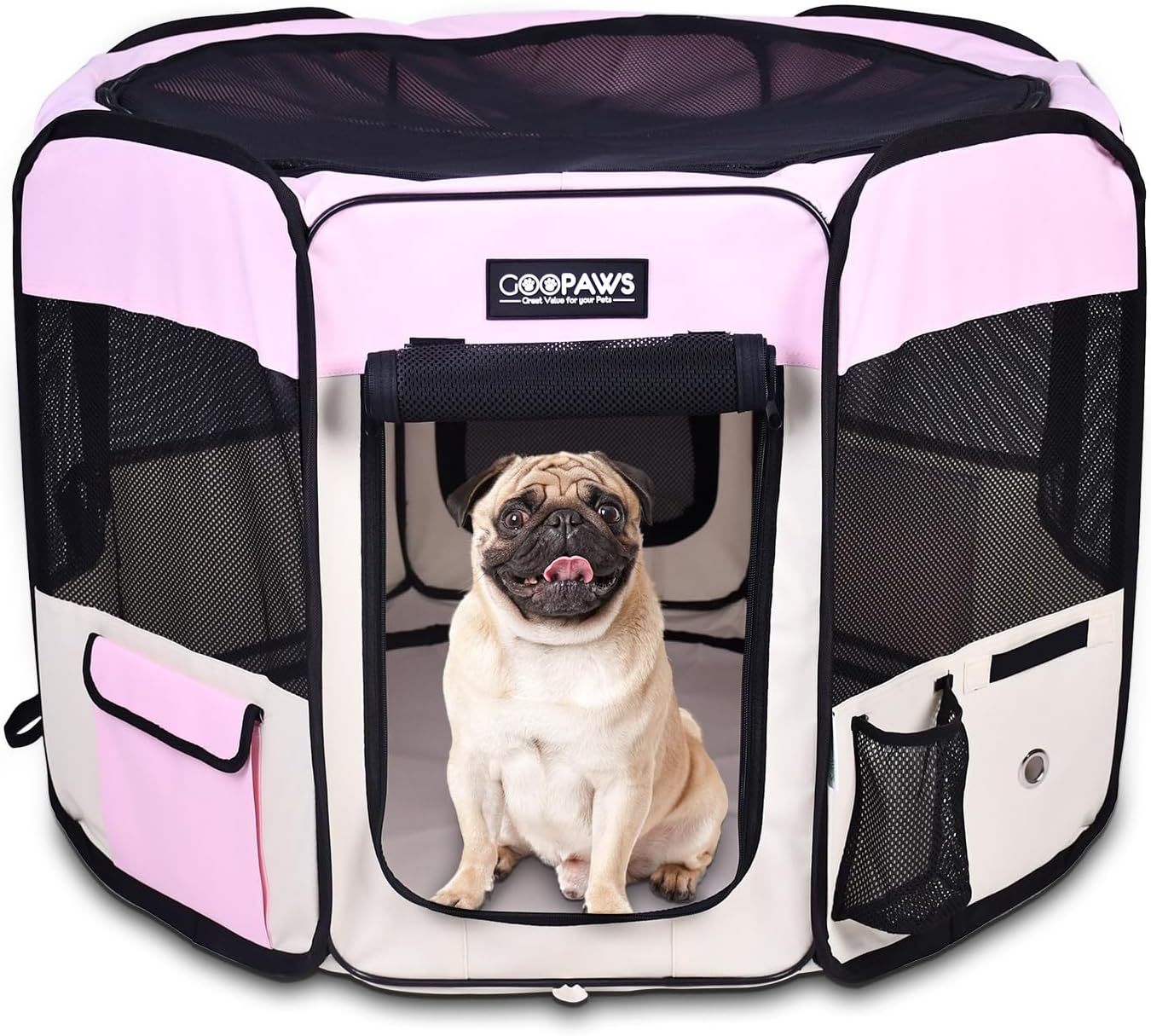 JESPET Portable Soft Dog Exercise Pen for Indoor and Outdoor Use