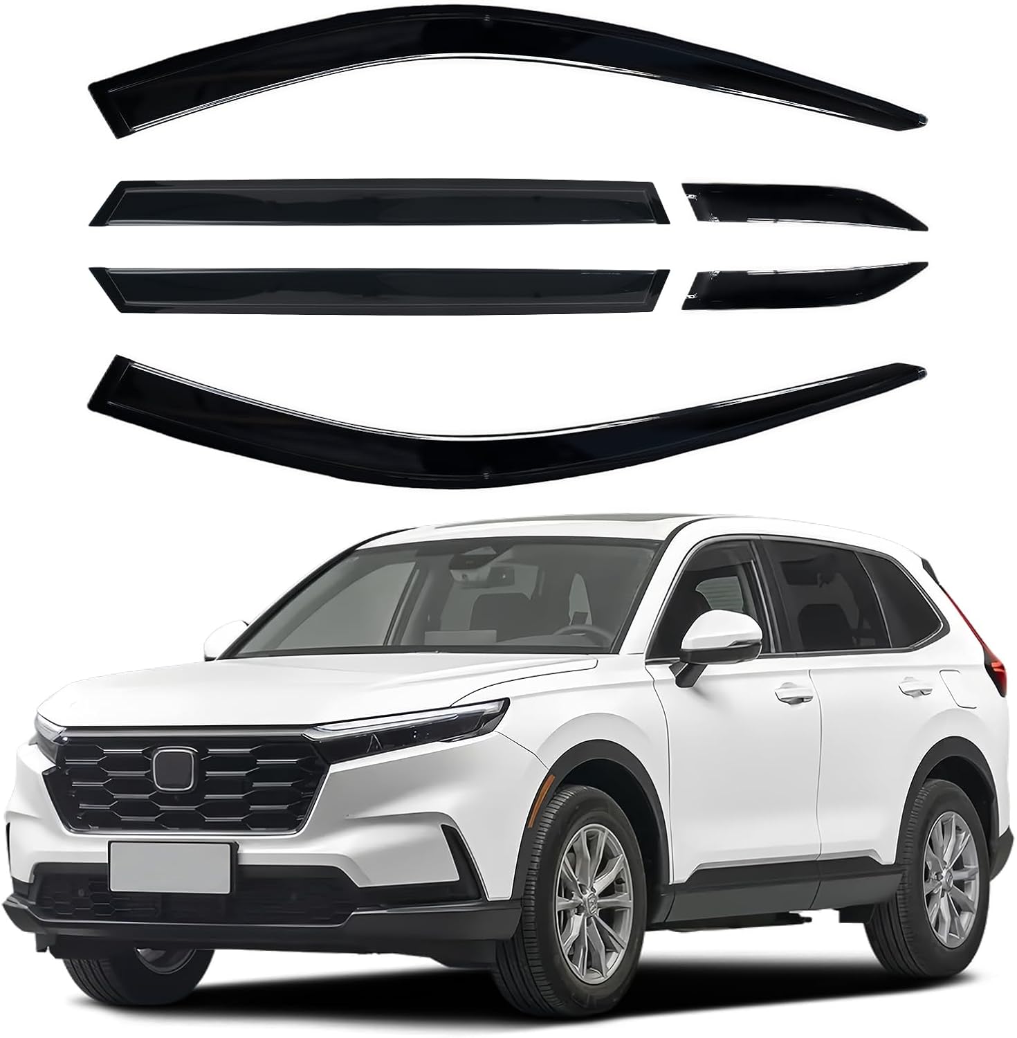 Shatterproof Out-Channel Window Deflectors for Honda CR-V 2023-2024