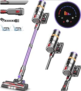 ORFELD Cordless Vacuum Cleaner with Smart Display and 60Mins Runtime