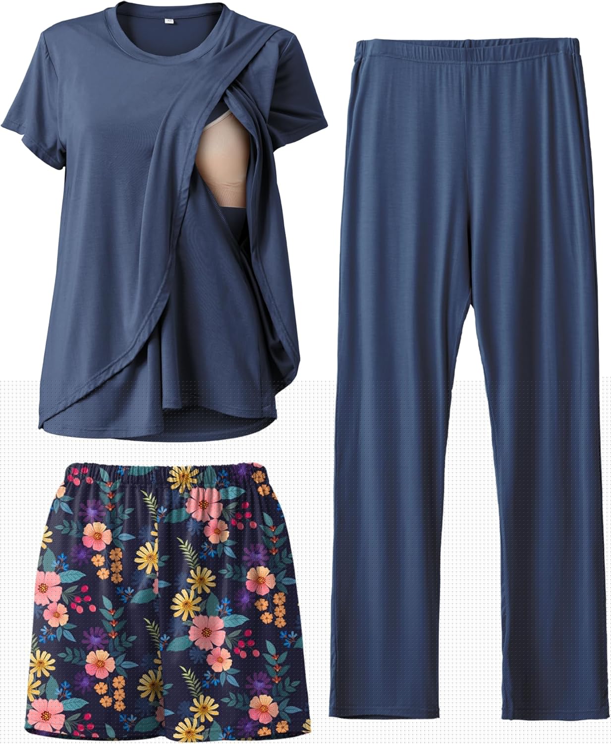 Postpartum Nursing Pajamas Set for Comfortable Breastfeeding