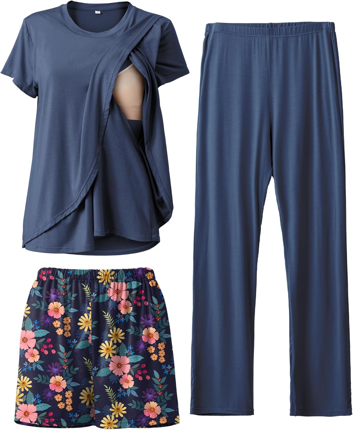 Postpartum Nursing Pajamas Set for Comfortable Breastfeeding