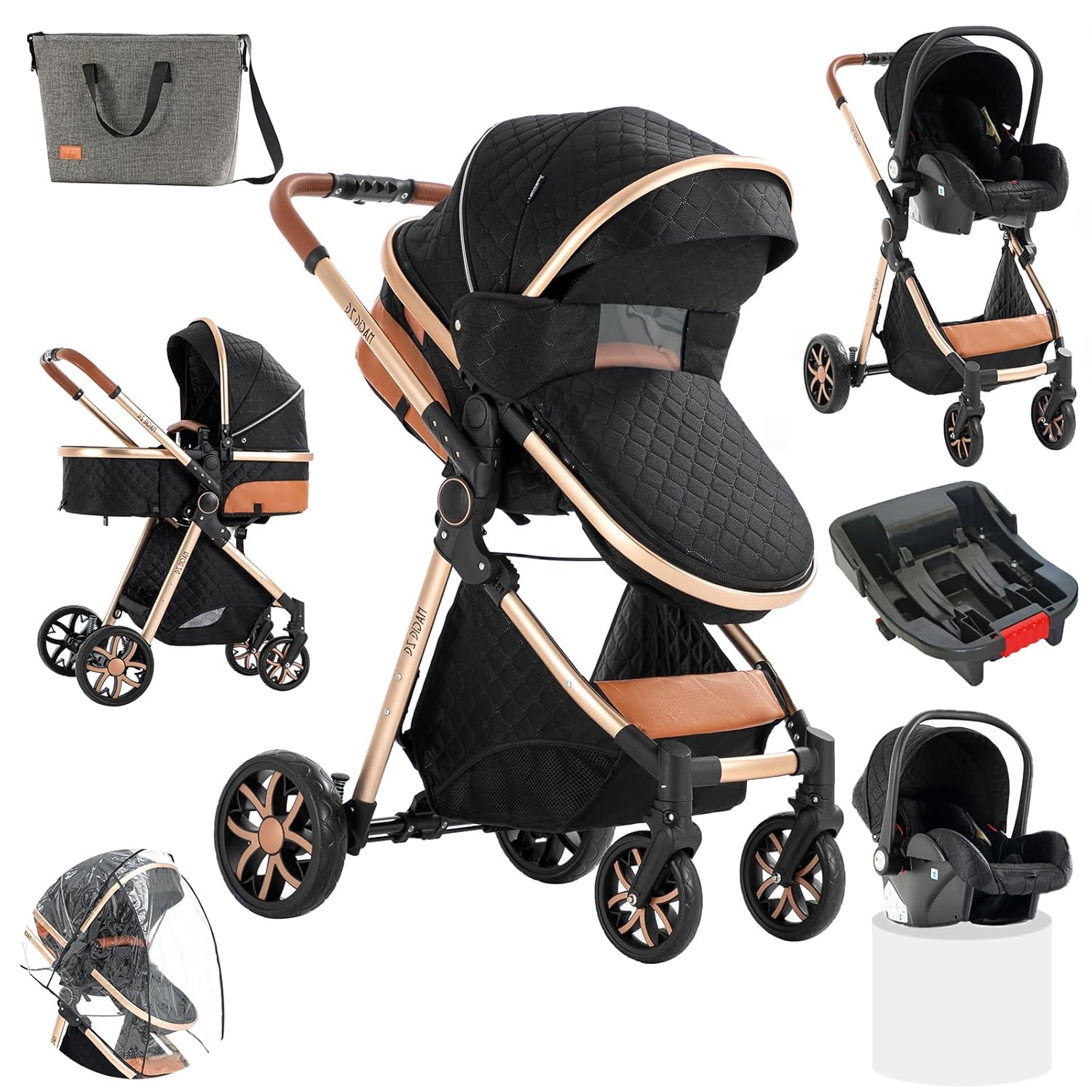 3 in 1 Baby Stroller Travel System Combo Set for Newborns