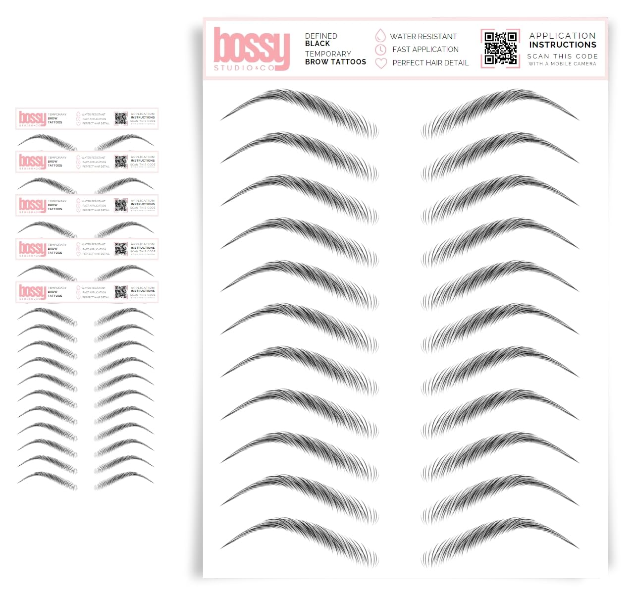 Temporary Eyebrow Tattoos for Natural Hair-Like Brows