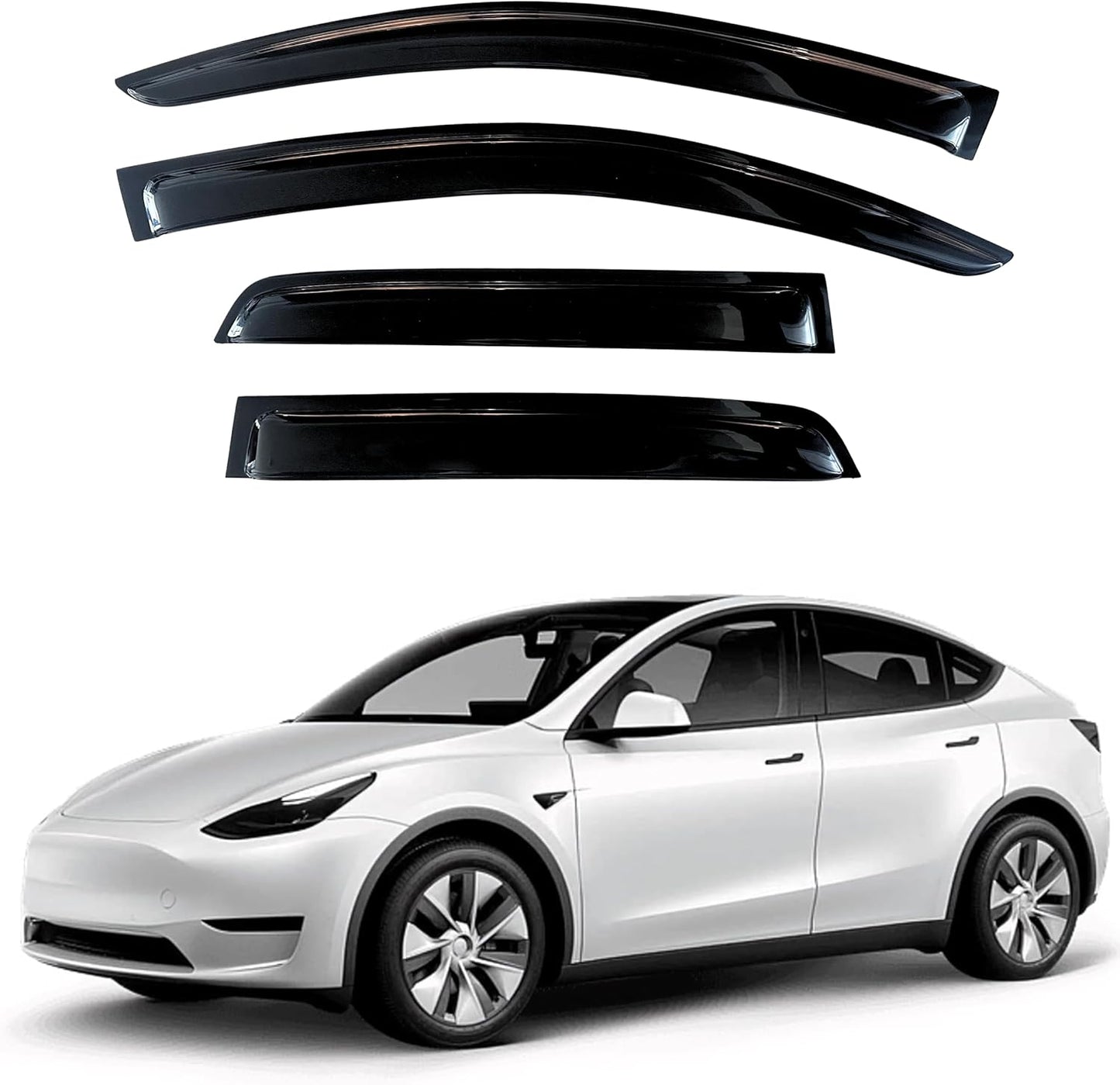 KPY Window Visor for Tesla Model Y 2020-2024 - Rain Guard Deflectors