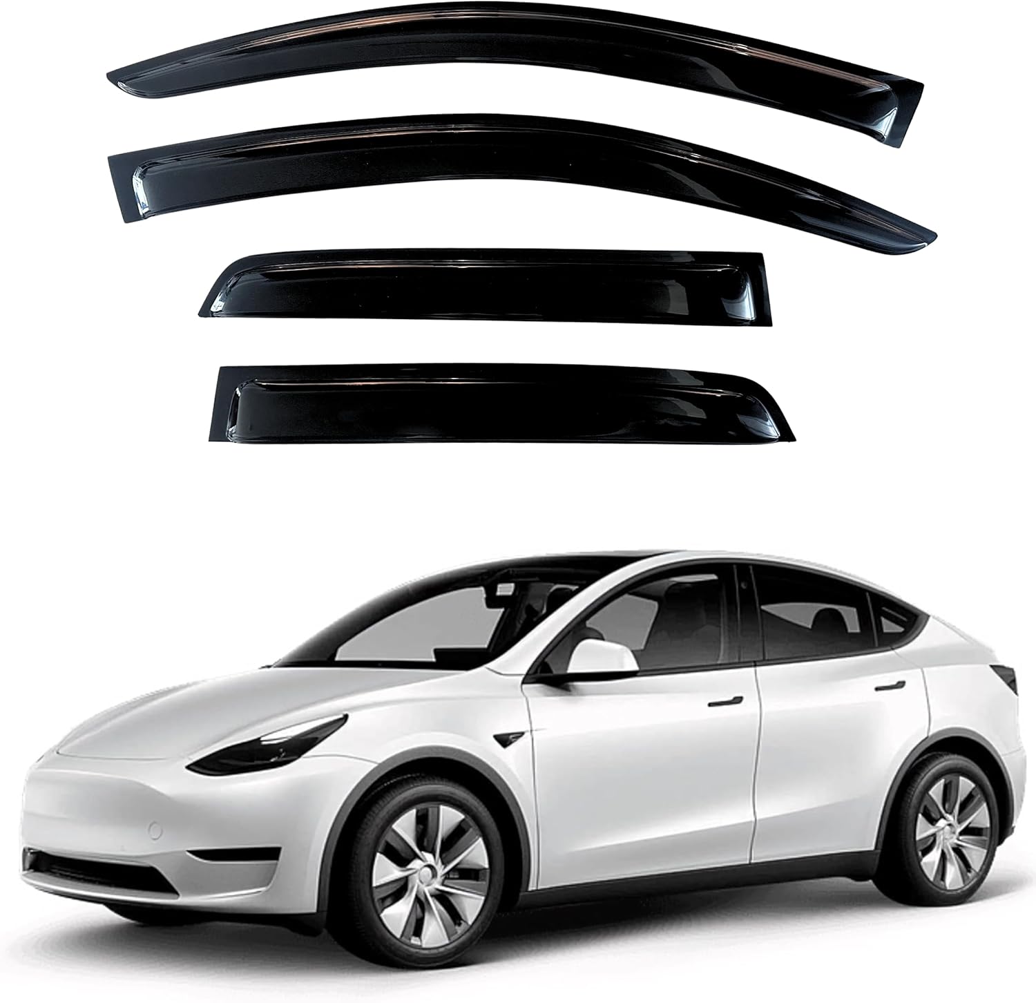 KPY Window Visor for Tesla Model Y 2020-2024 - Rain Guard Deflectors