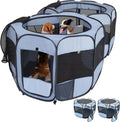 2-in-1 XLarge Cat Playpen for Indoor and Outdoor Use