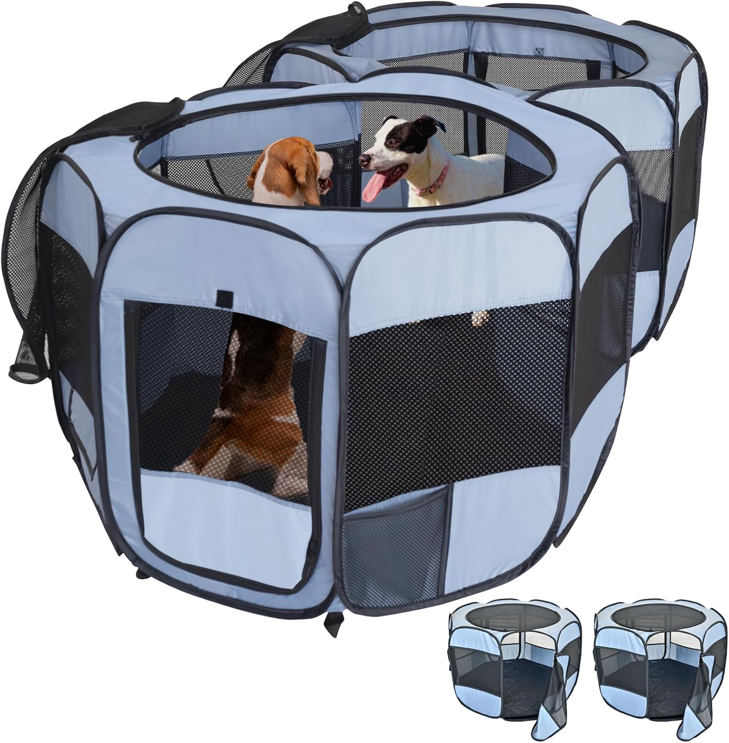 2-in-1 XLarge Cat Playpen for Indoor and Outdoor Use