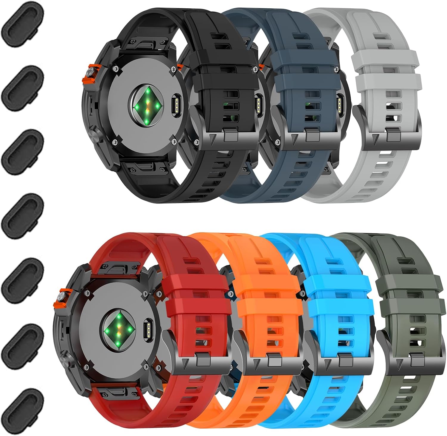 22mm Quickfit Silicone Watch Band for Fenix 8 and More