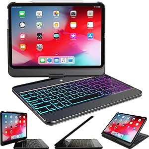 Snugg iPad Pro 12.9 Case with Bluetooth Backlit Keyboard