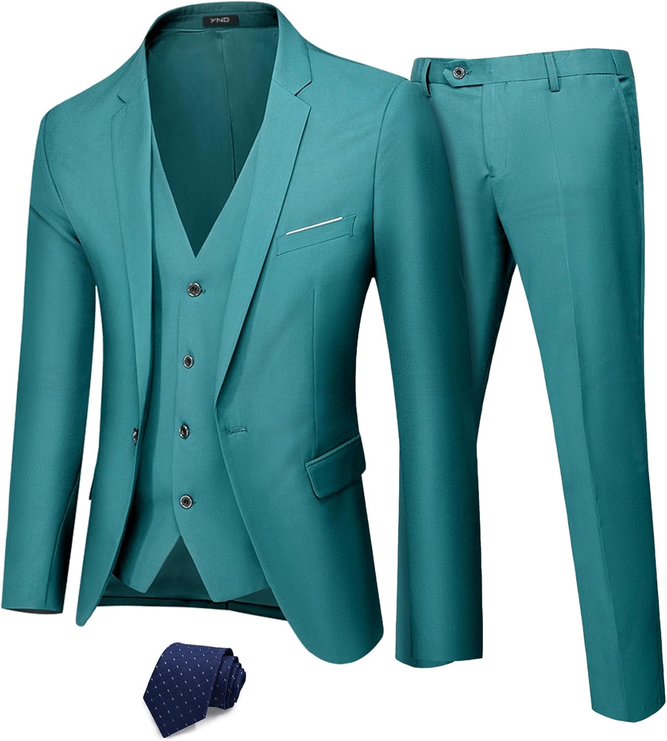 YND Men's Slim Fit 3 Piece Suit Set for Stylish Occasions