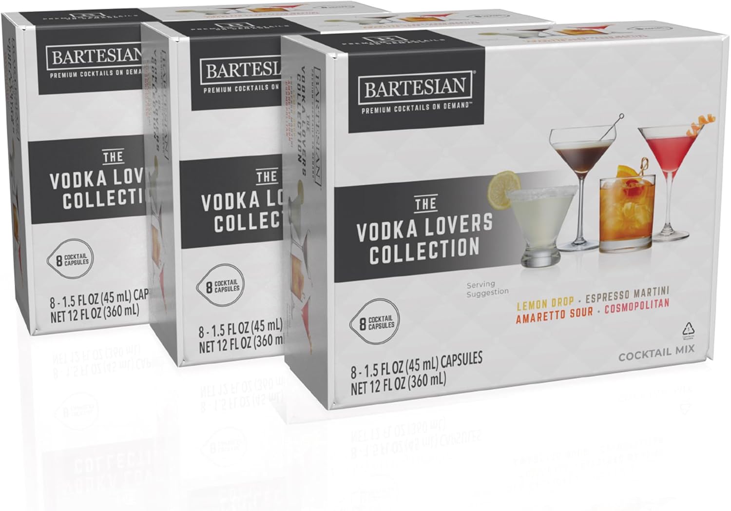Bartesian 24-Pack Vodka Lovers Favorites for Home Bar Mixology