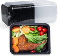 48 oz Plastic Food Containers with Lids 40 Pack - Reusable Leak Proof