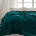 Super Soft King Blanket Dark Teal Premium Silky Flannel Fleece