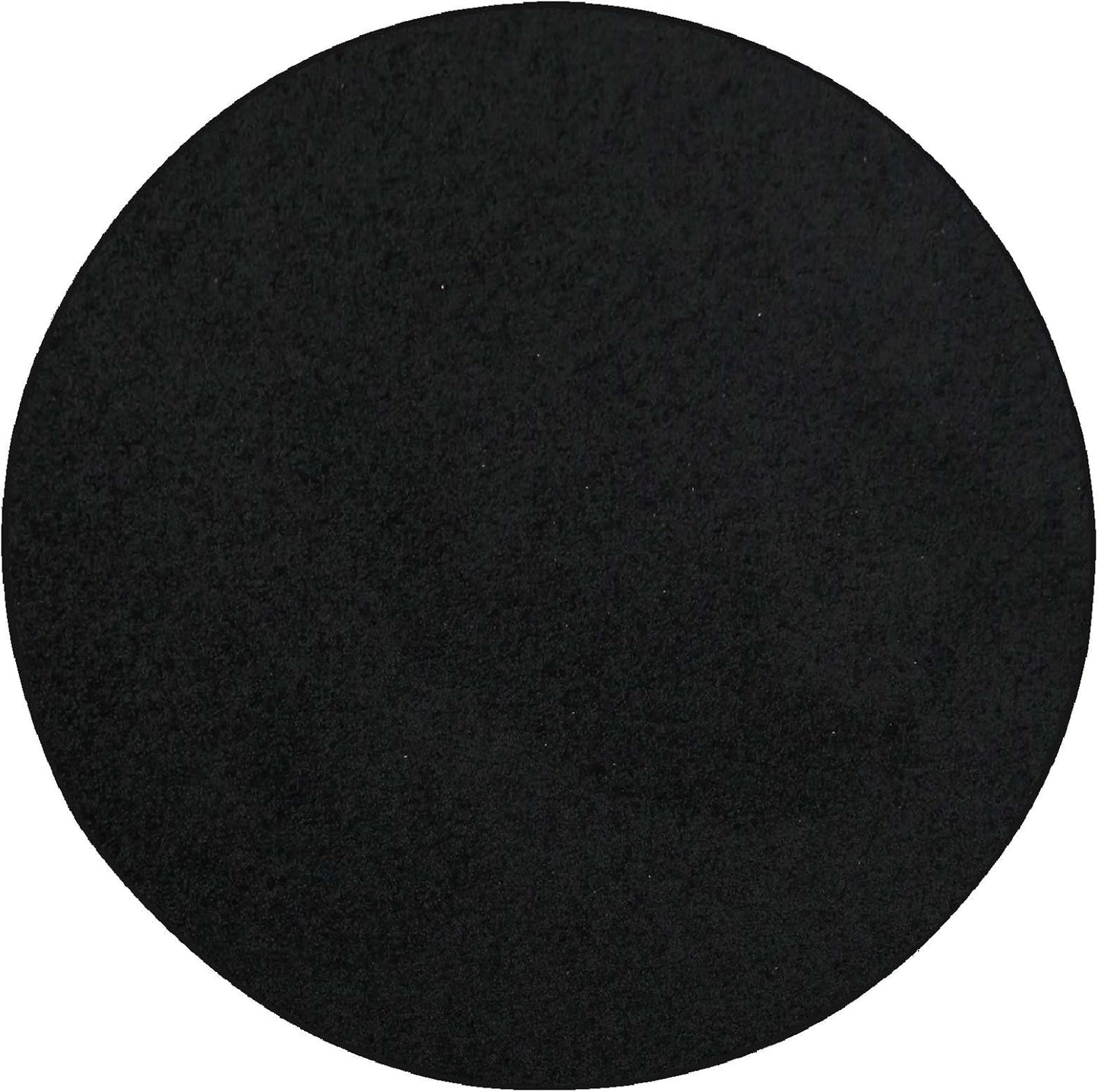 Pet Friendly Solid Color Area Rugs Black - 4ft Round for Home