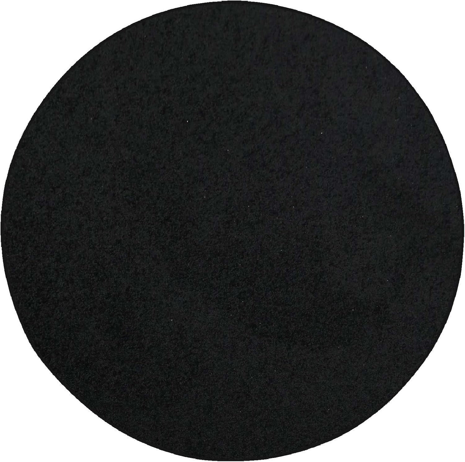 Pet Friendly Solid Color Area Rugs Black - 4ft Round for Home