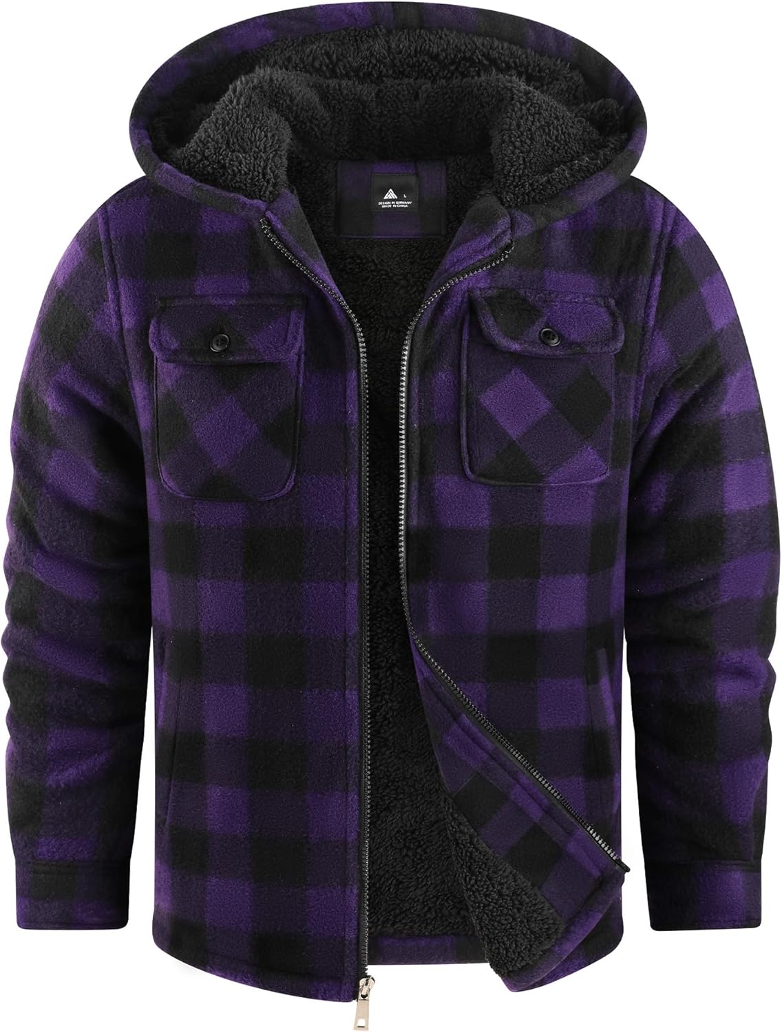 GEEK LIGHTING Boys Flannel Jacket with Sherpa Lining for Winter