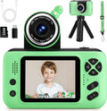 Kids Camera for Ages 3-8 with 180 Flip Screen and 1080P HD - Green