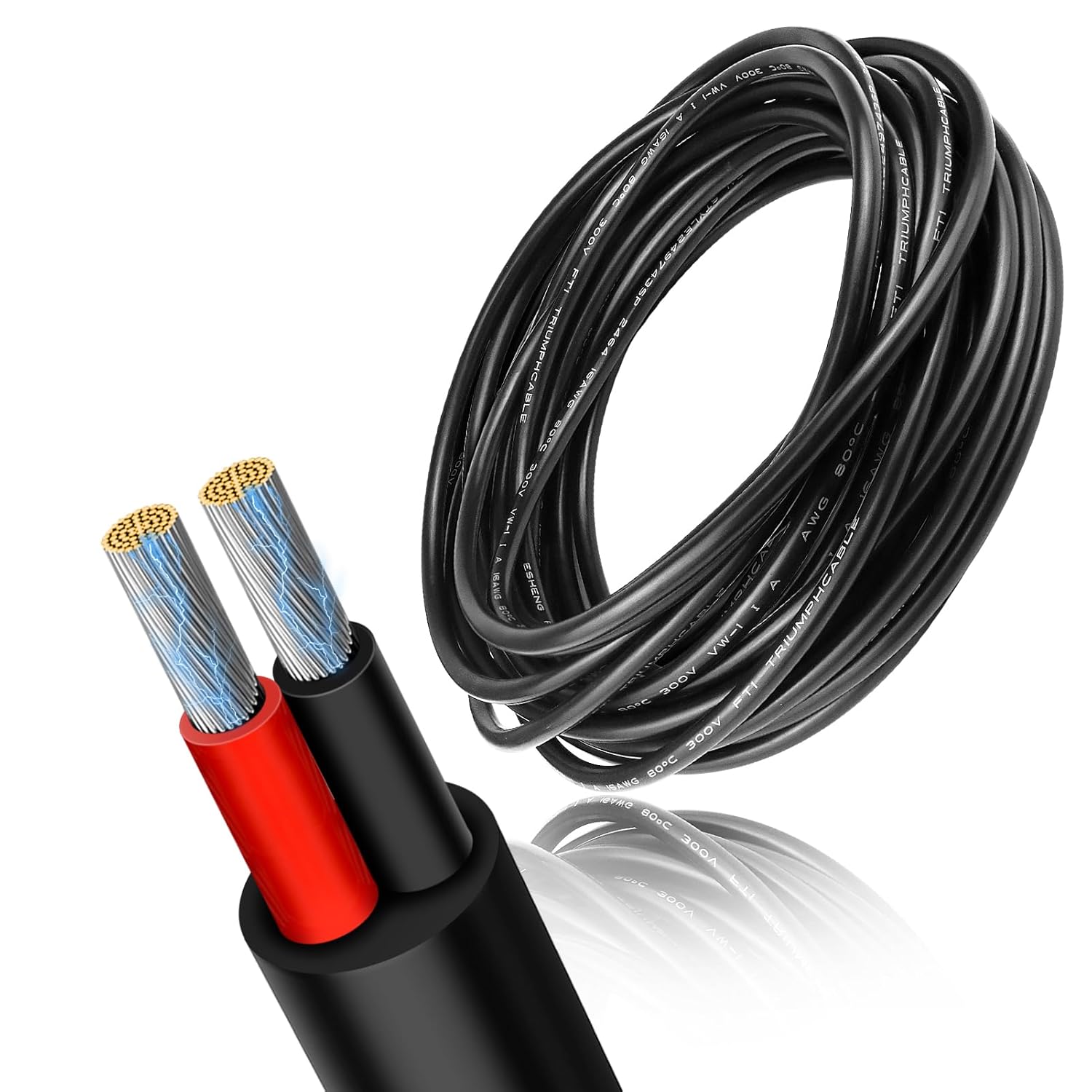 RESHAKE 18 AWG 2 Conductor Electrical Wire for LED Strips